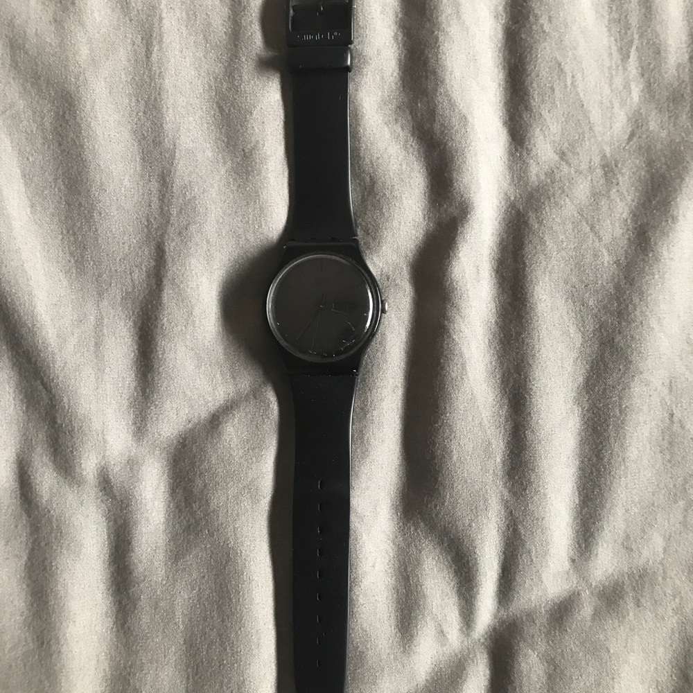 Swatch all black watch.